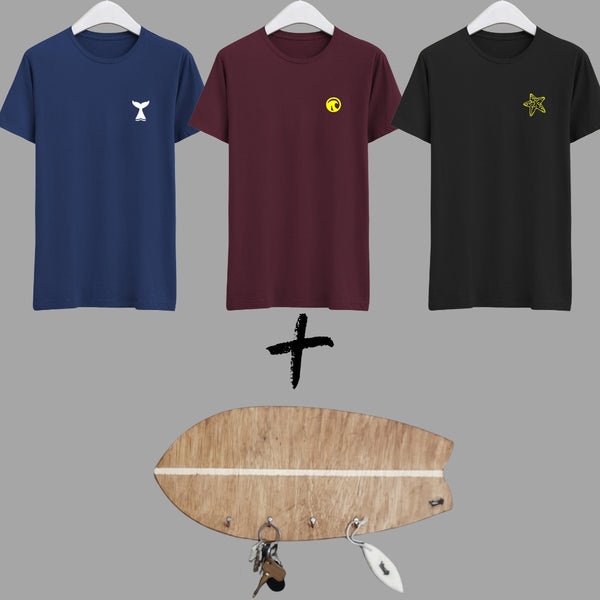 Monte seu Kit com 3 Camisetas + Porta-Chaves