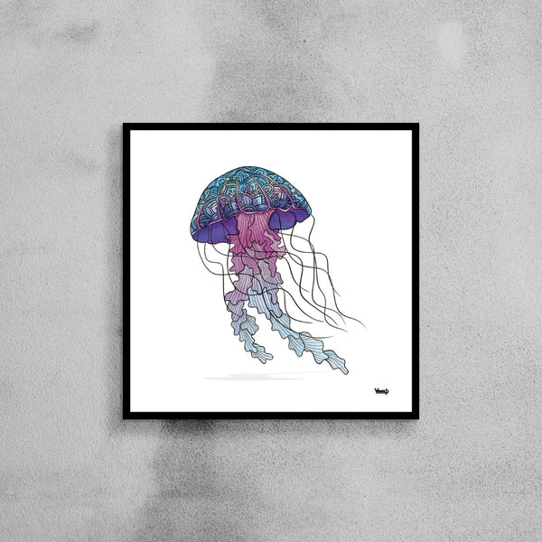 Quadro Surf Yeew "Água-Viva Mandala"