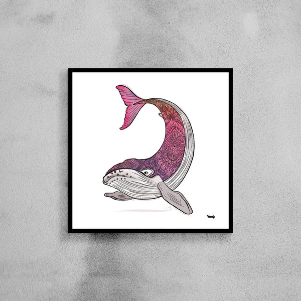 Quadro Surf Yeew "Baleia Mandala"