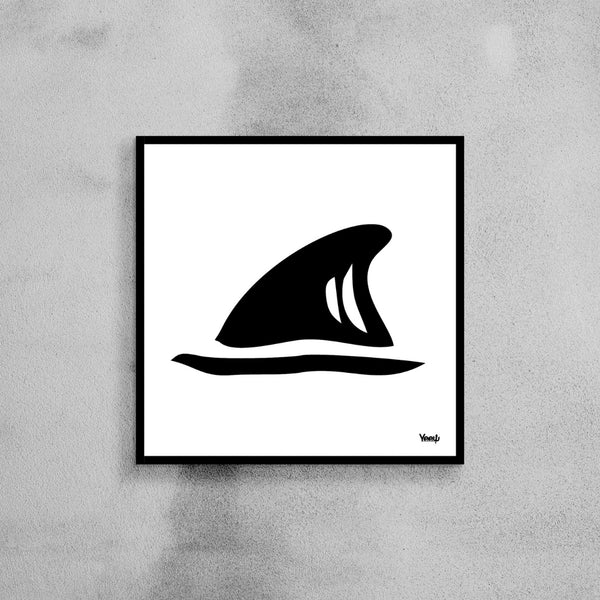 Quadro Surf Yeew "Salvem os Tubarões"
