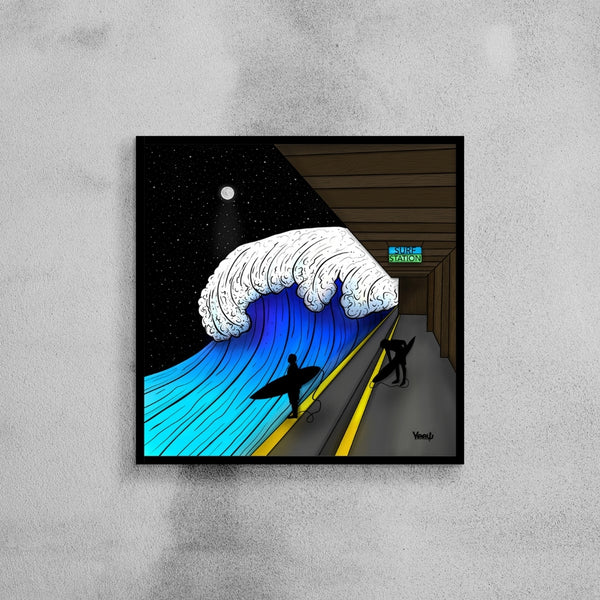 Quadro Surf Yeew "Surf Station"