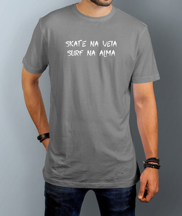 Camiseta Surf Yeew "Skate na Veia Surf na Alma"