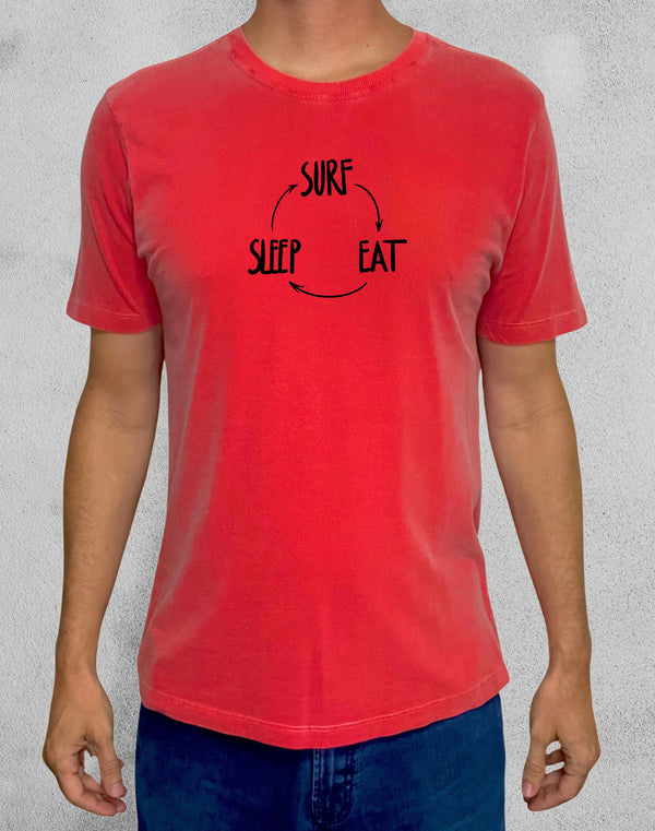 Camiseta Surf Yeew "Surf Eat and Sleep"