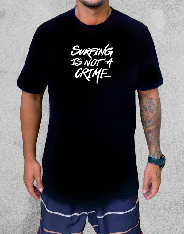 Camiseta Surf Yeew "Surfing Is Not a Crime"